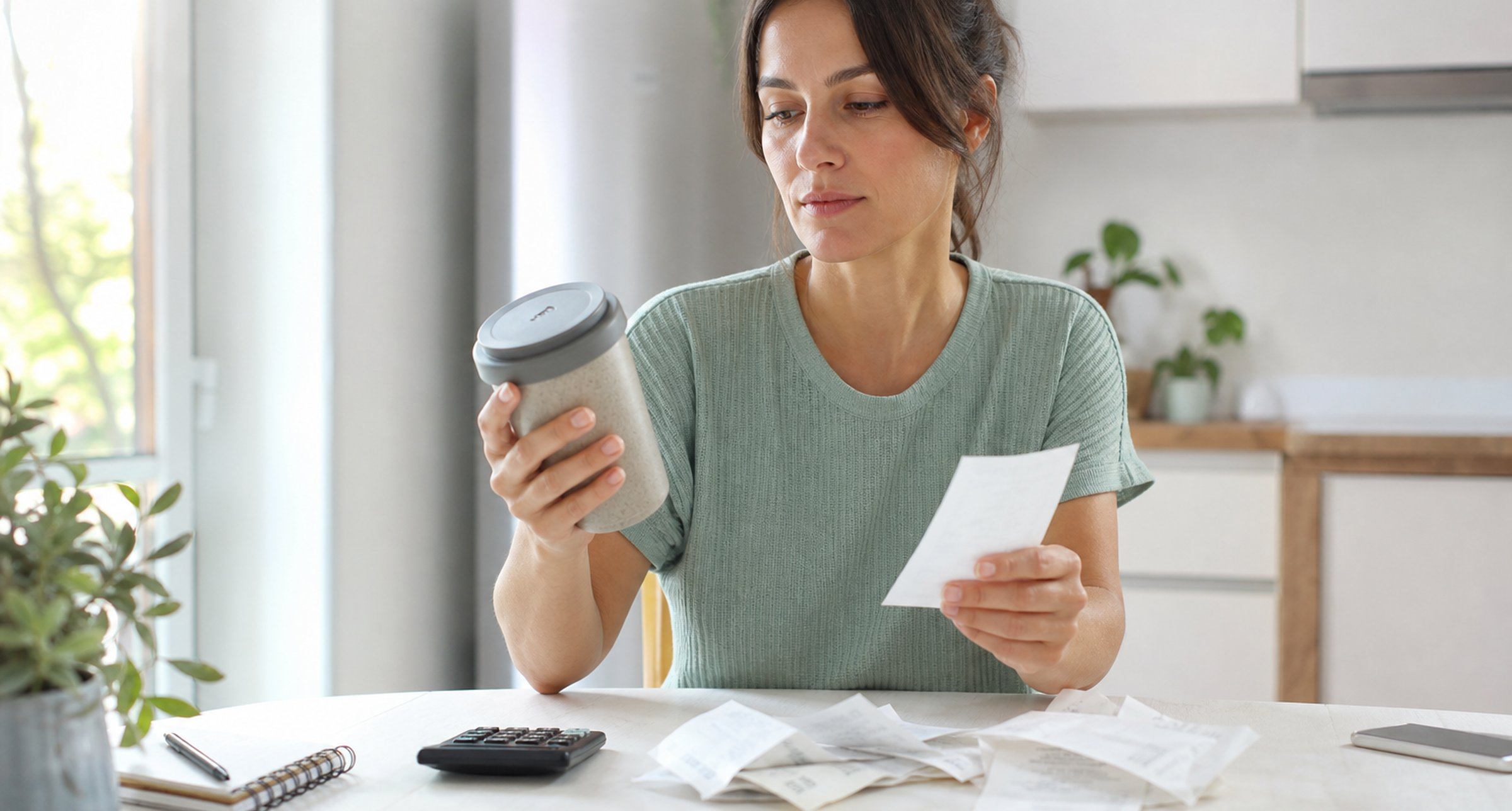 Comparing reusable packaging with disposable costs at a kitchen table
