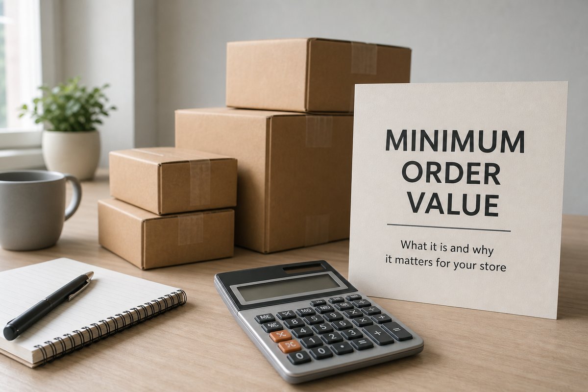 Boxes and calculator suggesting minimum order value for subscriptions