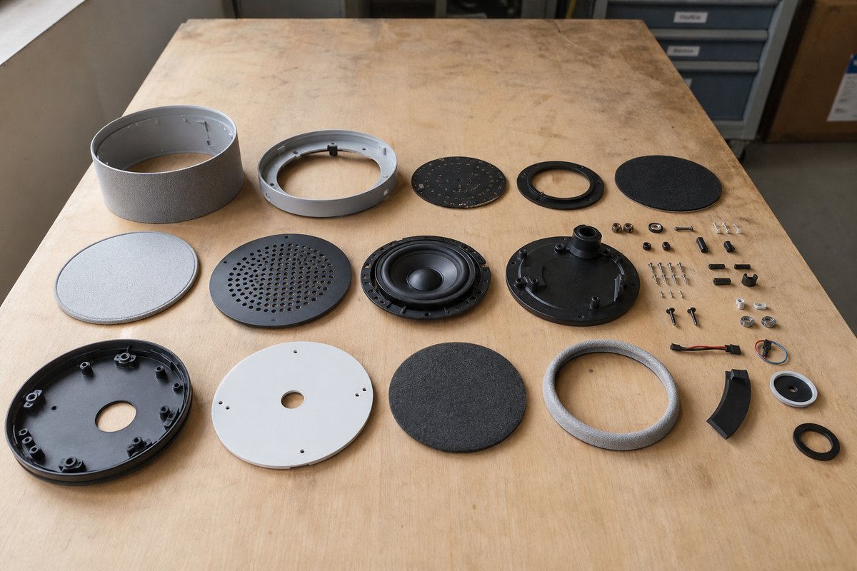 Workshop table suggesting modular design and circularity