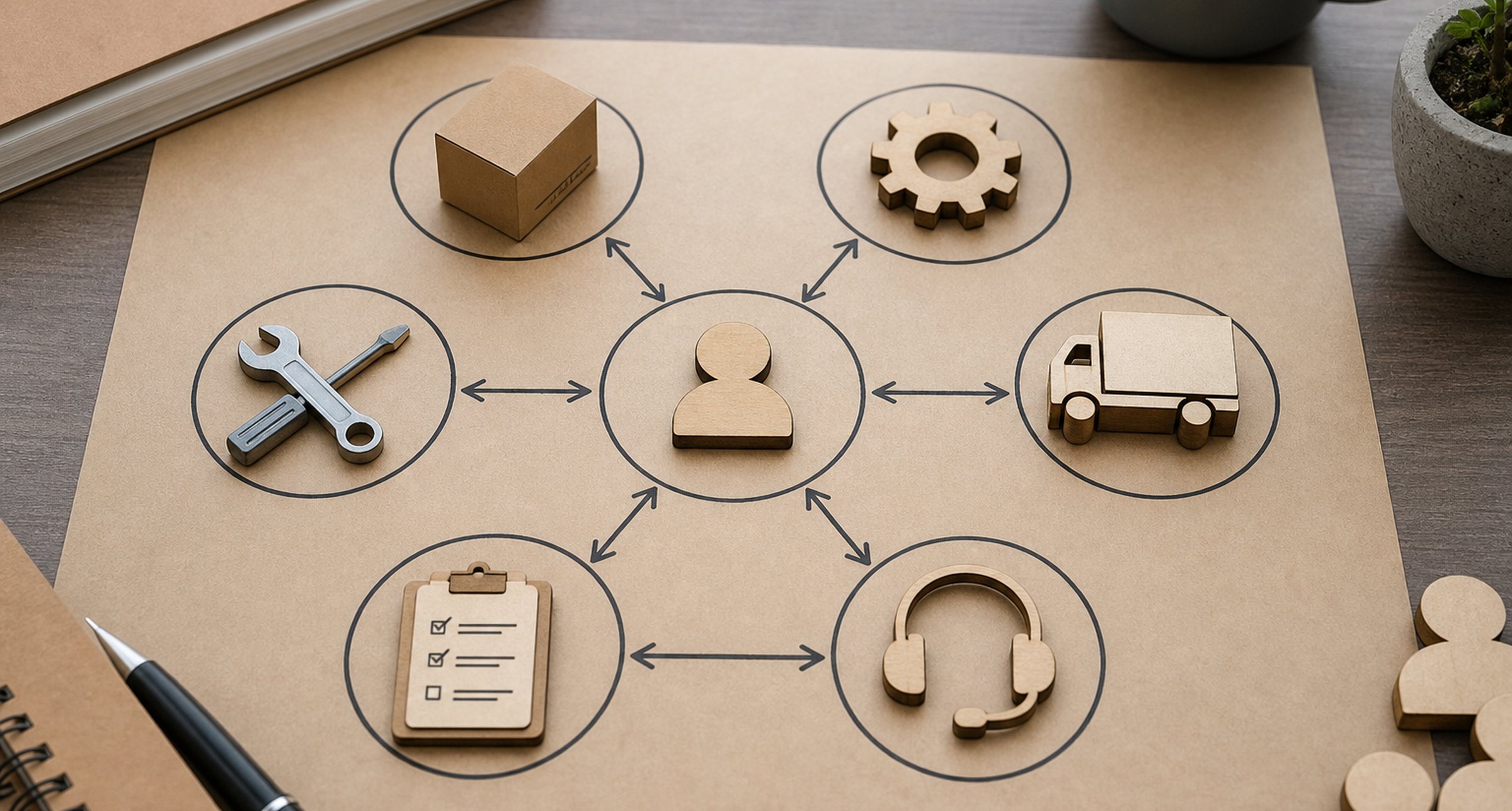 Physical product and service props illustrating product-service systems