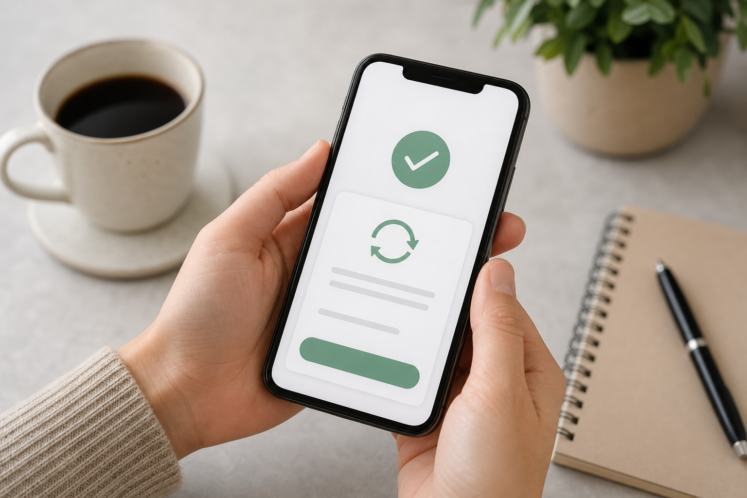 Smartphone showing a subscription refund confirmation